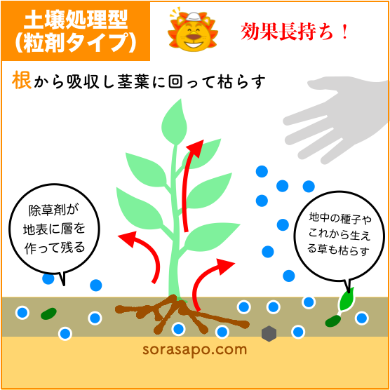 除草剤　仕組み　土壌処理型