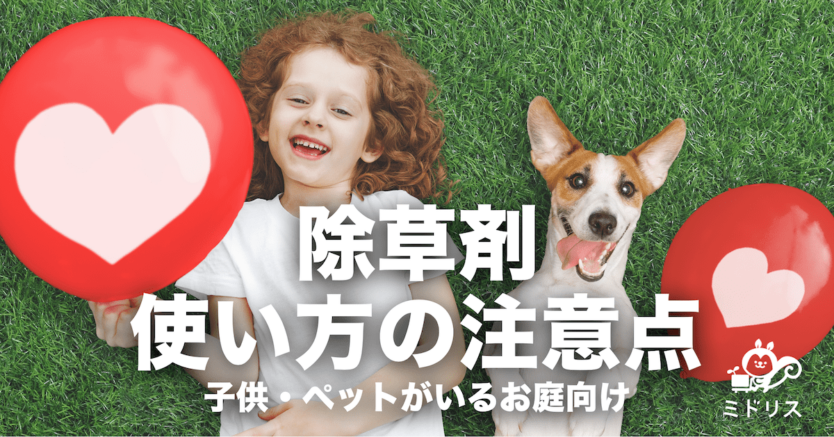 除草剤は子供がいても使用できる 正しい撒き方と除草剤不使用の除草方法 ミドリス 雑草対策クラピアの販売 施工