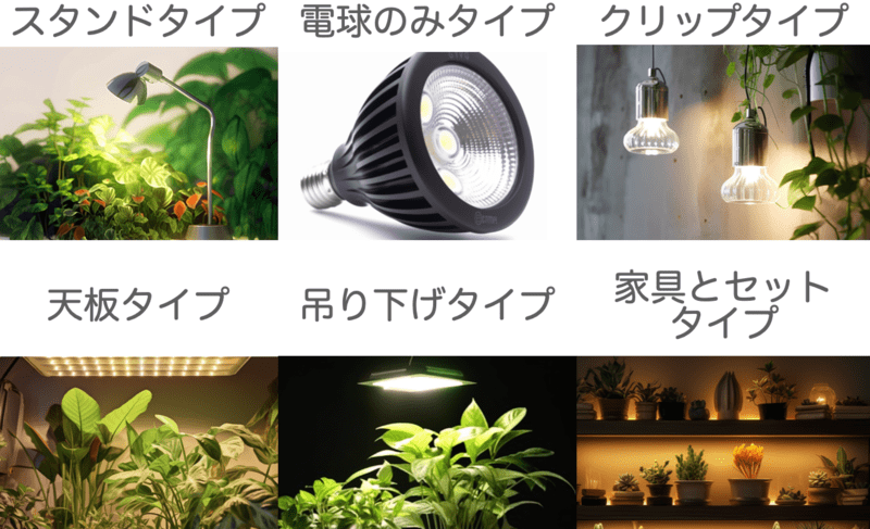 観葉植物用のライトの種類